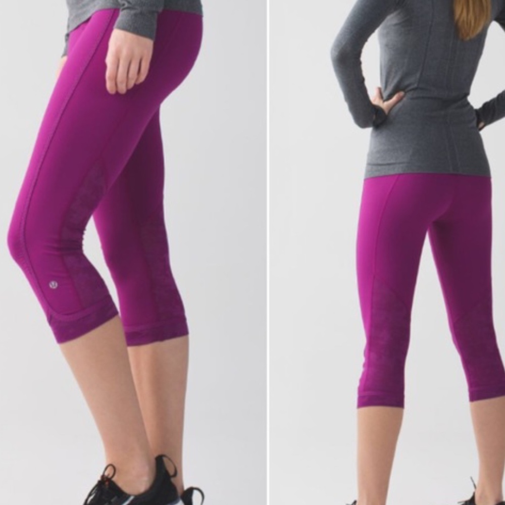Lululemon run for the days camouflage detail crop - Picture 1 of 8